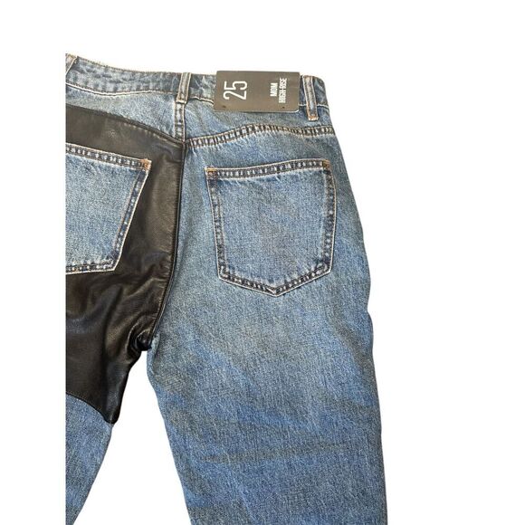 Urban Outfitter BDG Y2k, Retro, Goth Mom High Waisted Patched Color Block Sz: 25 - Picture 5 of 8